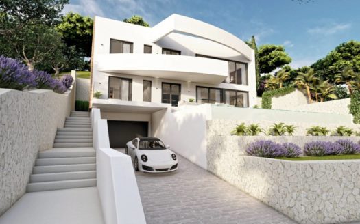Luxueuse villa de nouvelle construction avec piscine à débordement, solarium et vue sur la mer à Altea Hills, Alicante