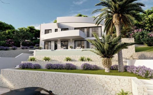 Luxueuse villa de nouvelle construction avec piscine à débordement, solarium et vue sur la mer à Altea Hills, Alicante